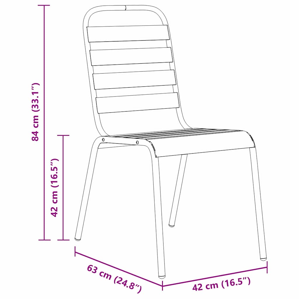 Ensemble de salle à manger pour jardin 5 pcs Anthracite - XIOS