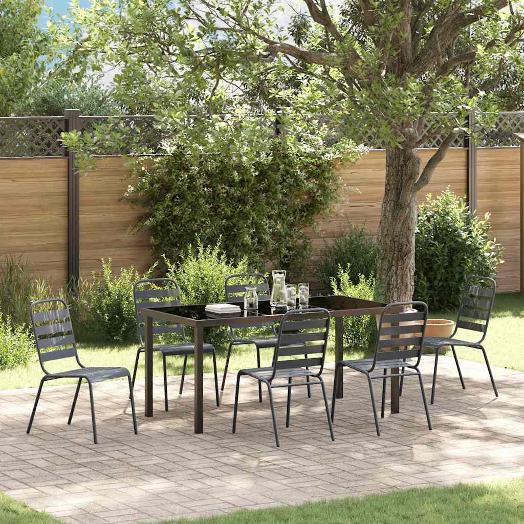 Ensemble de salle à manger pour jardin 7 pcs Anthracite - XIOS