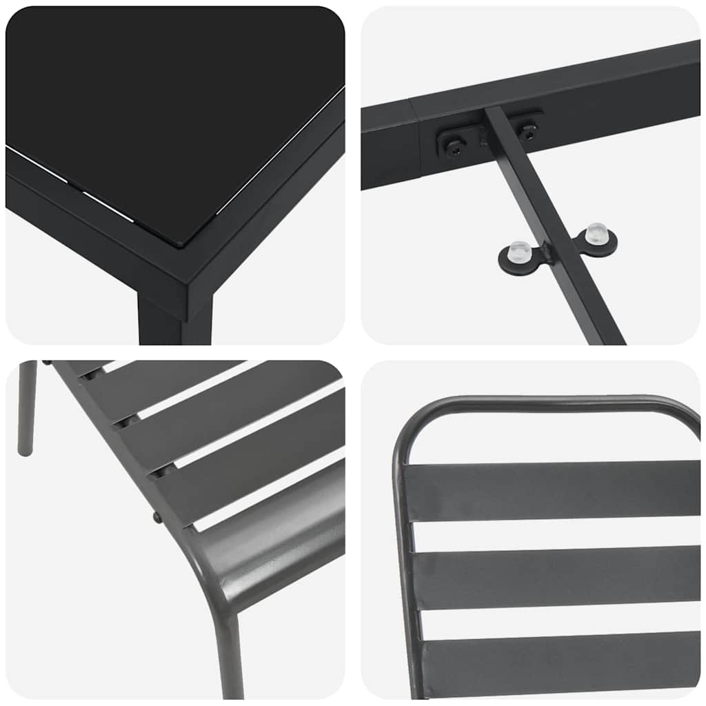 Ensemble de salle à manger pour jardin 7 pcs Anthracite - XIOS