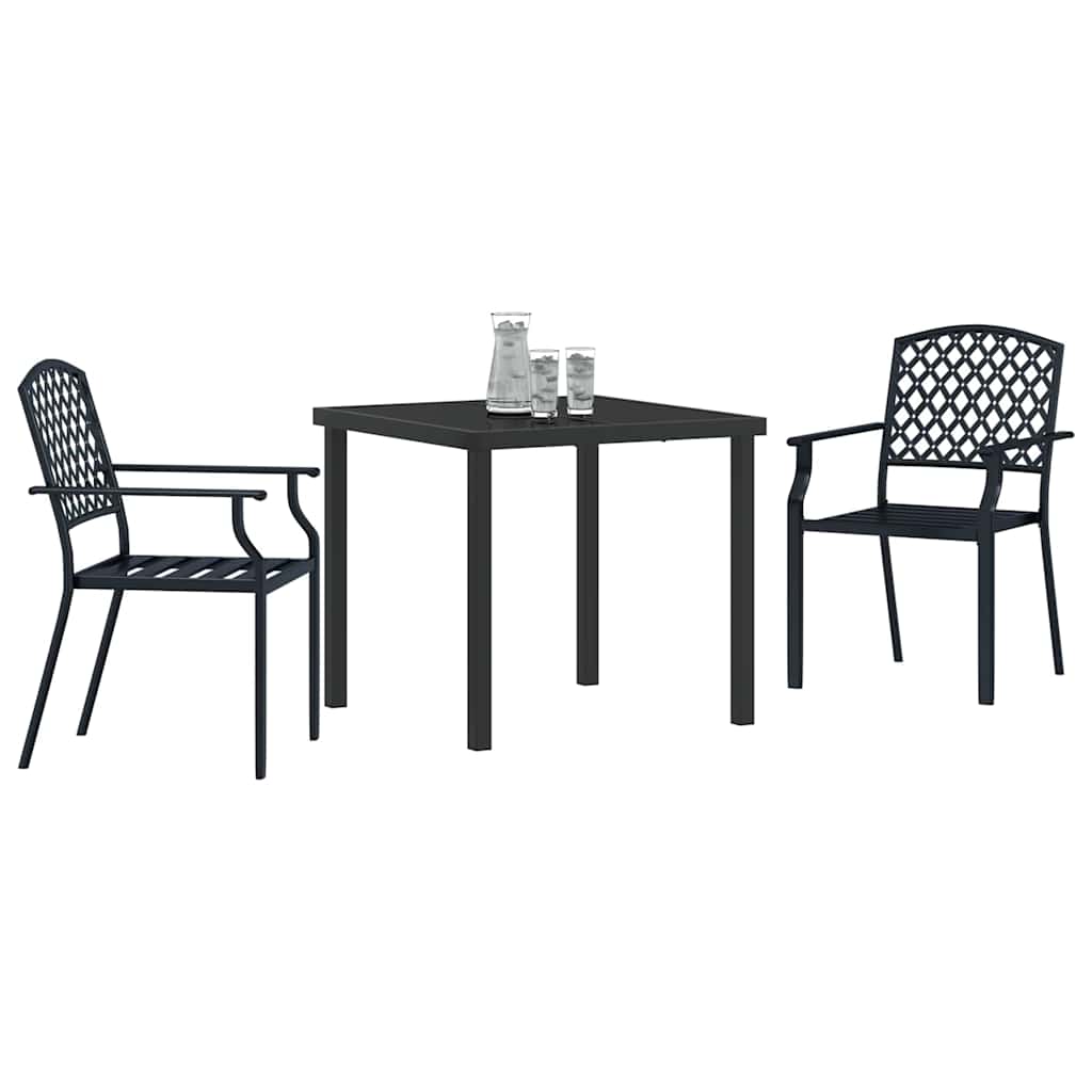 Ensemble de salle à manger pour jardin 3 pcs Anthracite - XIOS