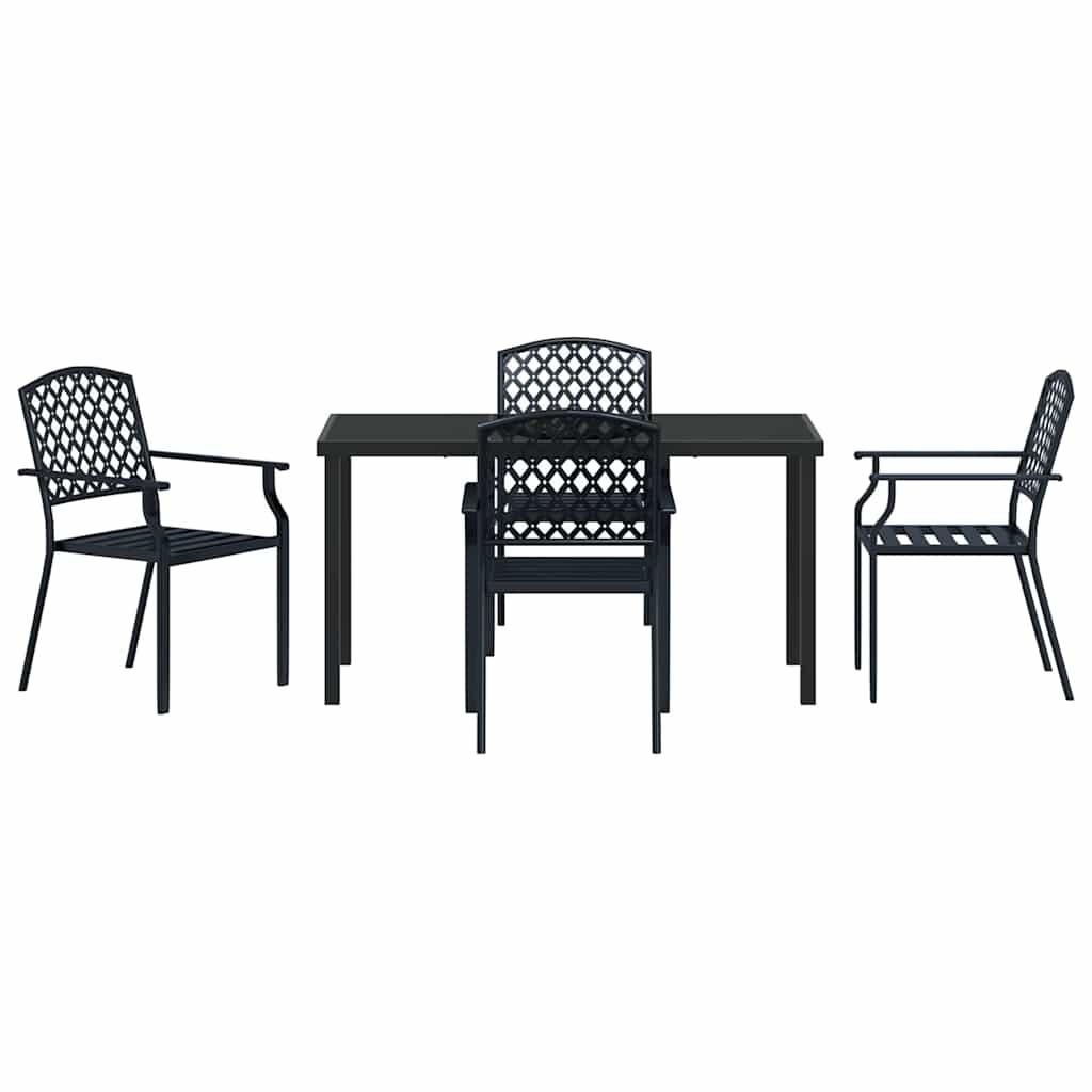 Ensemble de salle à manger pour jardin 5 pcs Anthracite - XIOS