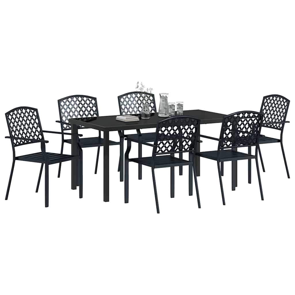 Ensemble de salle à manger pour jardin 7 pcs Anthracite - XIOS