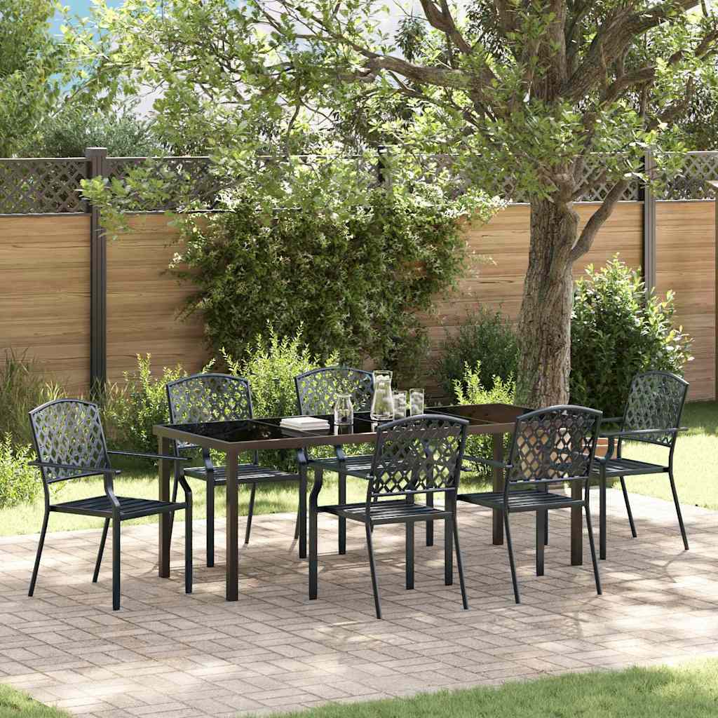 Ensemble de salle à manger pour jardin 7 pcs Anthracite - XIOS