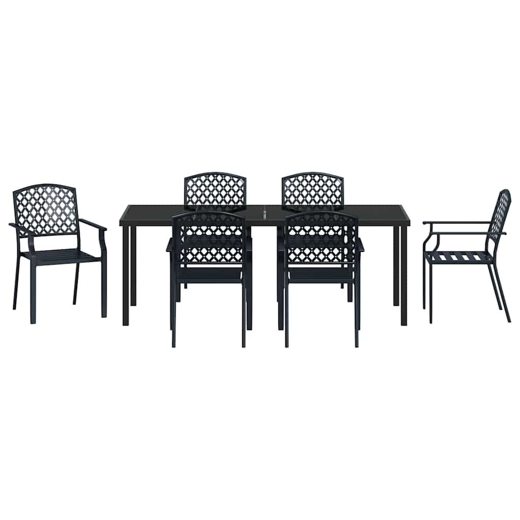 Ensemble de salle à manger pour jardin 7 pcs Anthracite - XIOS