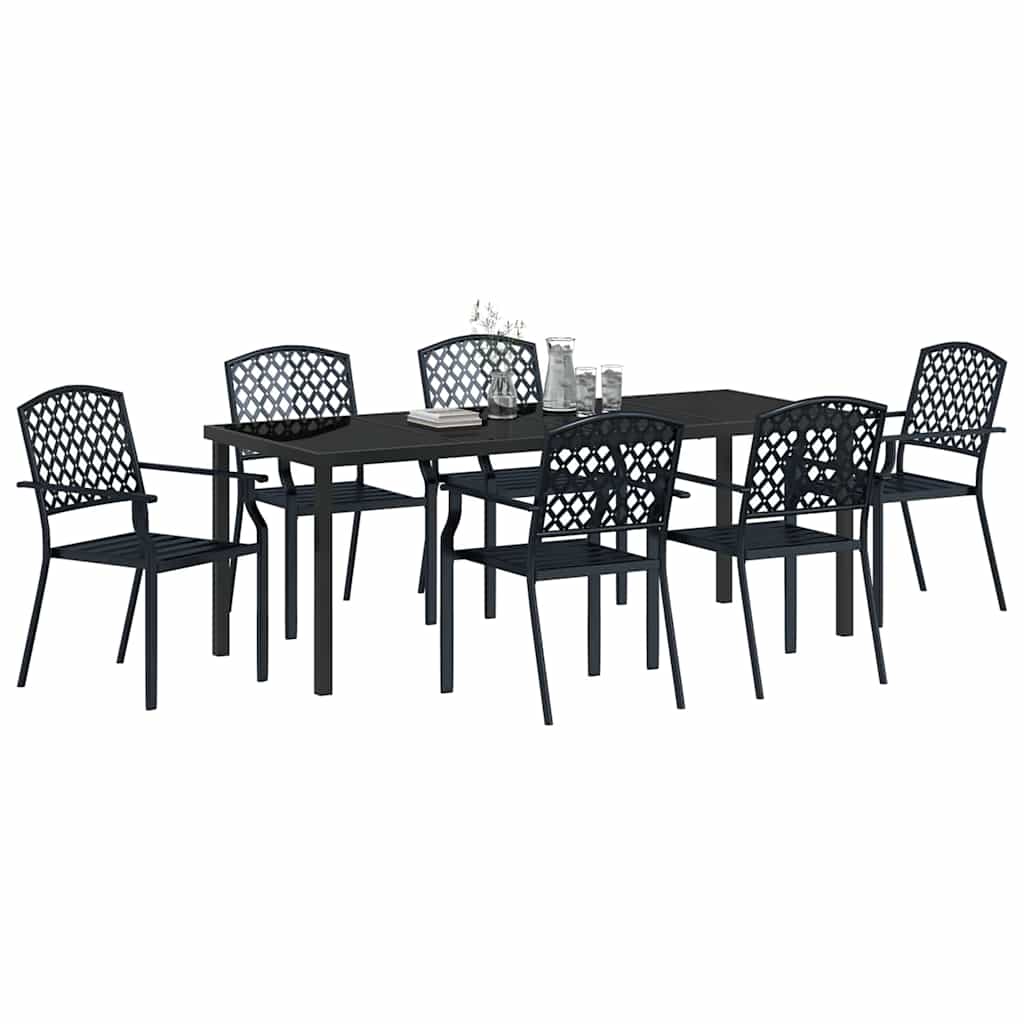 Ensemble de salle à manger pour jardin 7 pcs Anthracite - XIOS