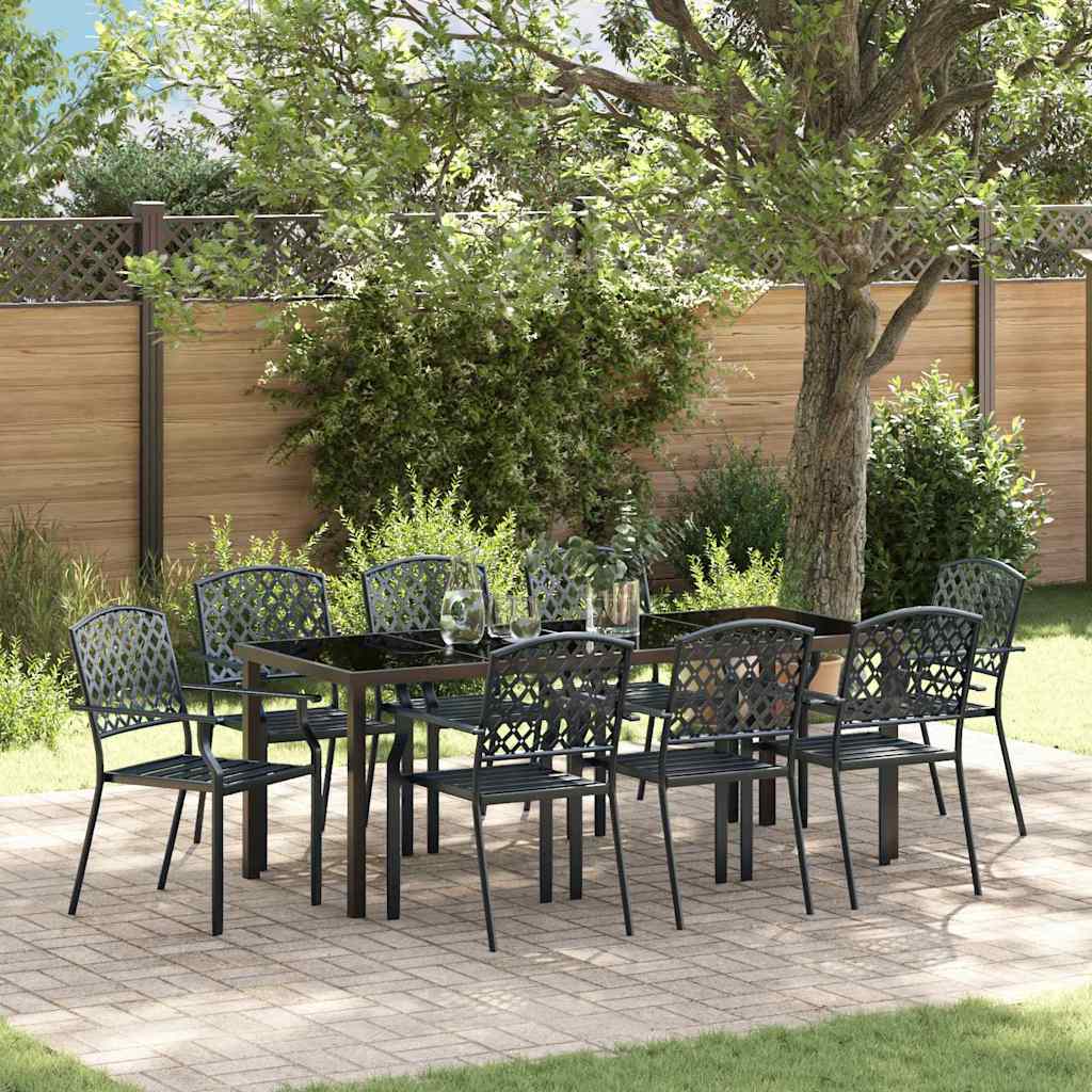 Ensemble de salle à manger pour jardin 9 pcs Anthracite - XIOS