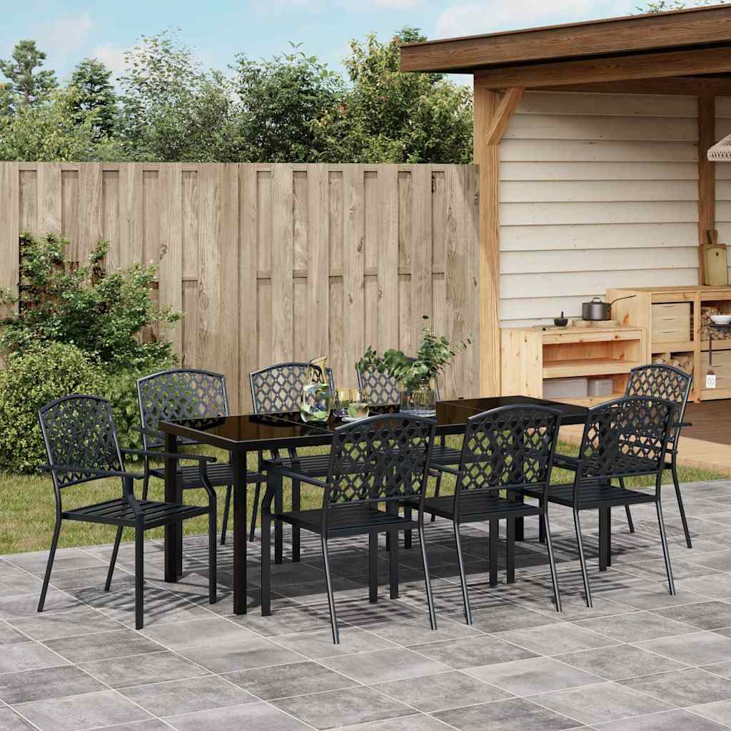Ensemble de salle à manger pour jardin 9 pcs Anthracite - XIOS
