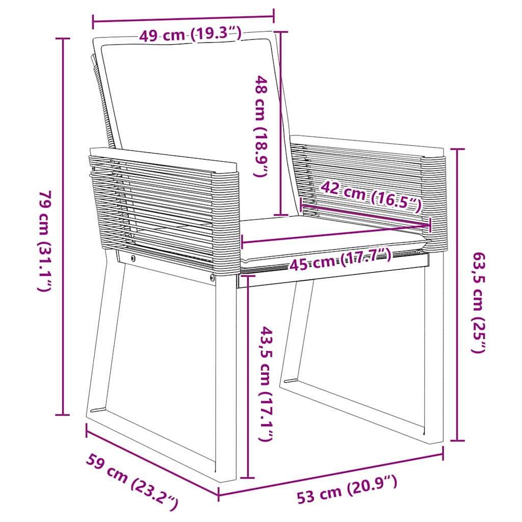 Ensemble de salle à manger pour jardin 5 pcs Noir - XIOS