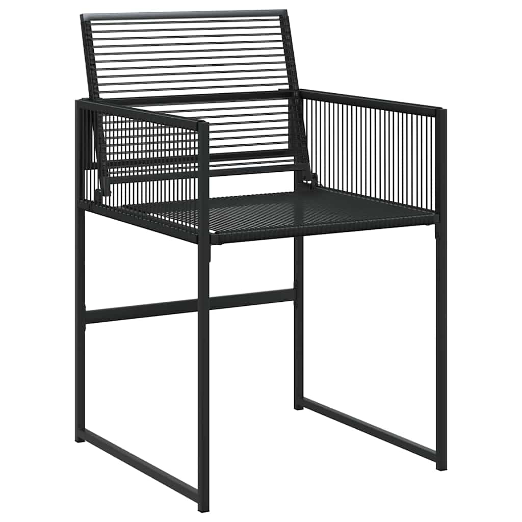 Ensemble de salle à manger pour jardin 9 pcs Noir polyrotin - XIOS