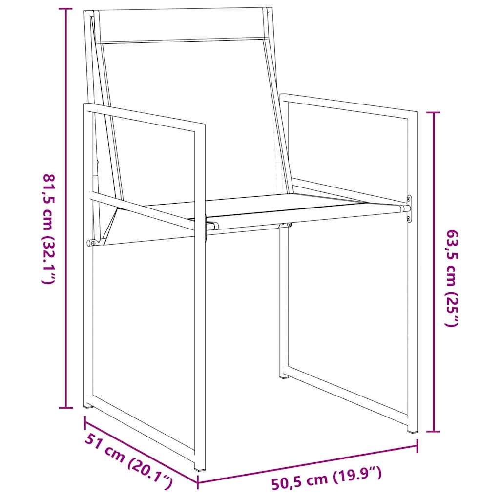 Ensemble de salle à manger pour jardin 5 pcs Noir - XIOS
