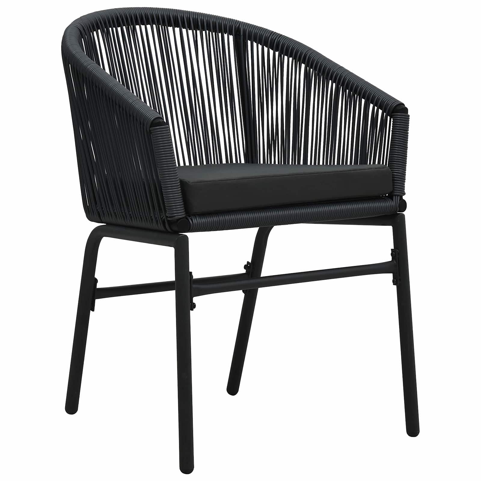 Ensemble de salle à manger pour jardin 5 pcs Noir - XIOS
