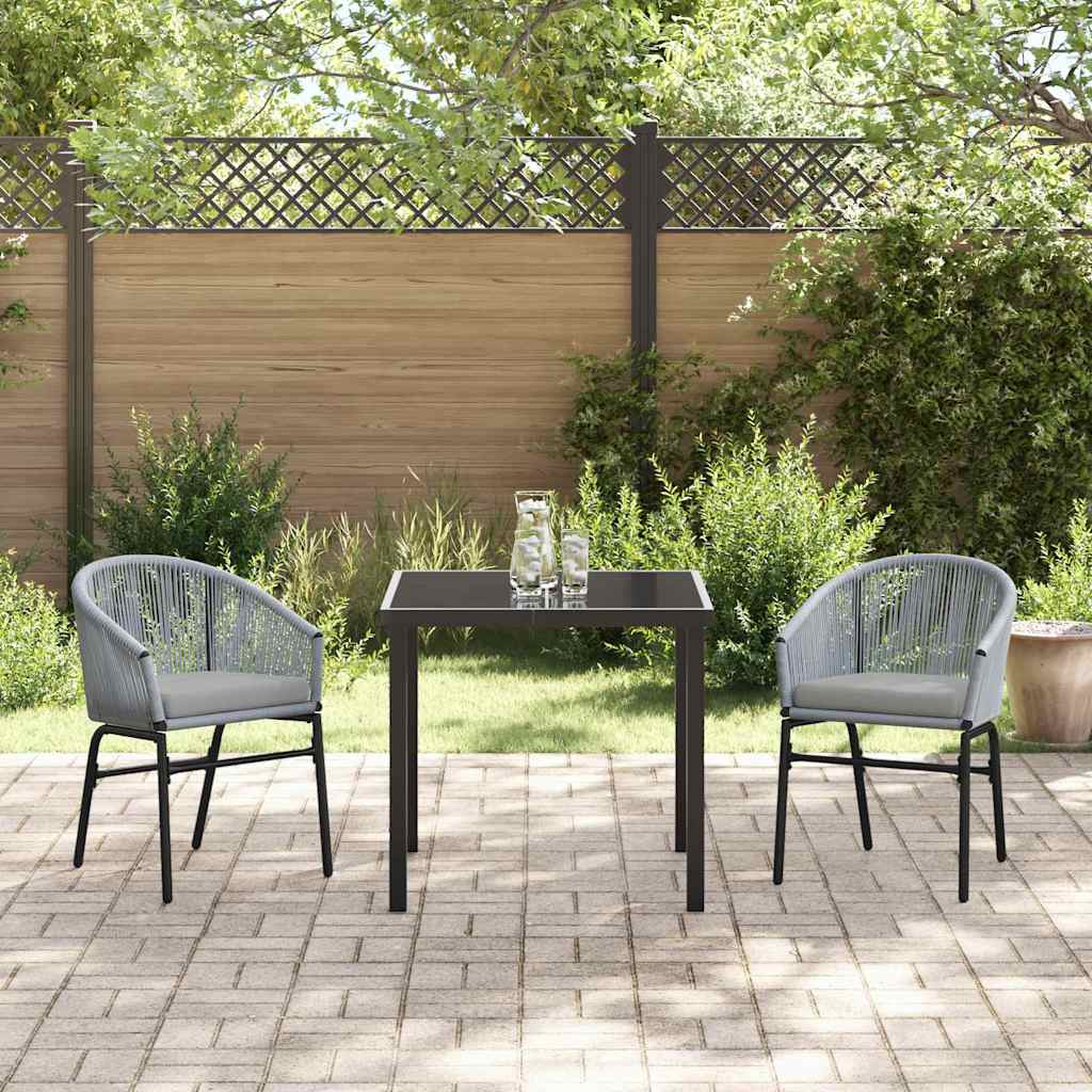Ensemble de salle à manger pour jardin 3 pcs Anthracite - XIOS