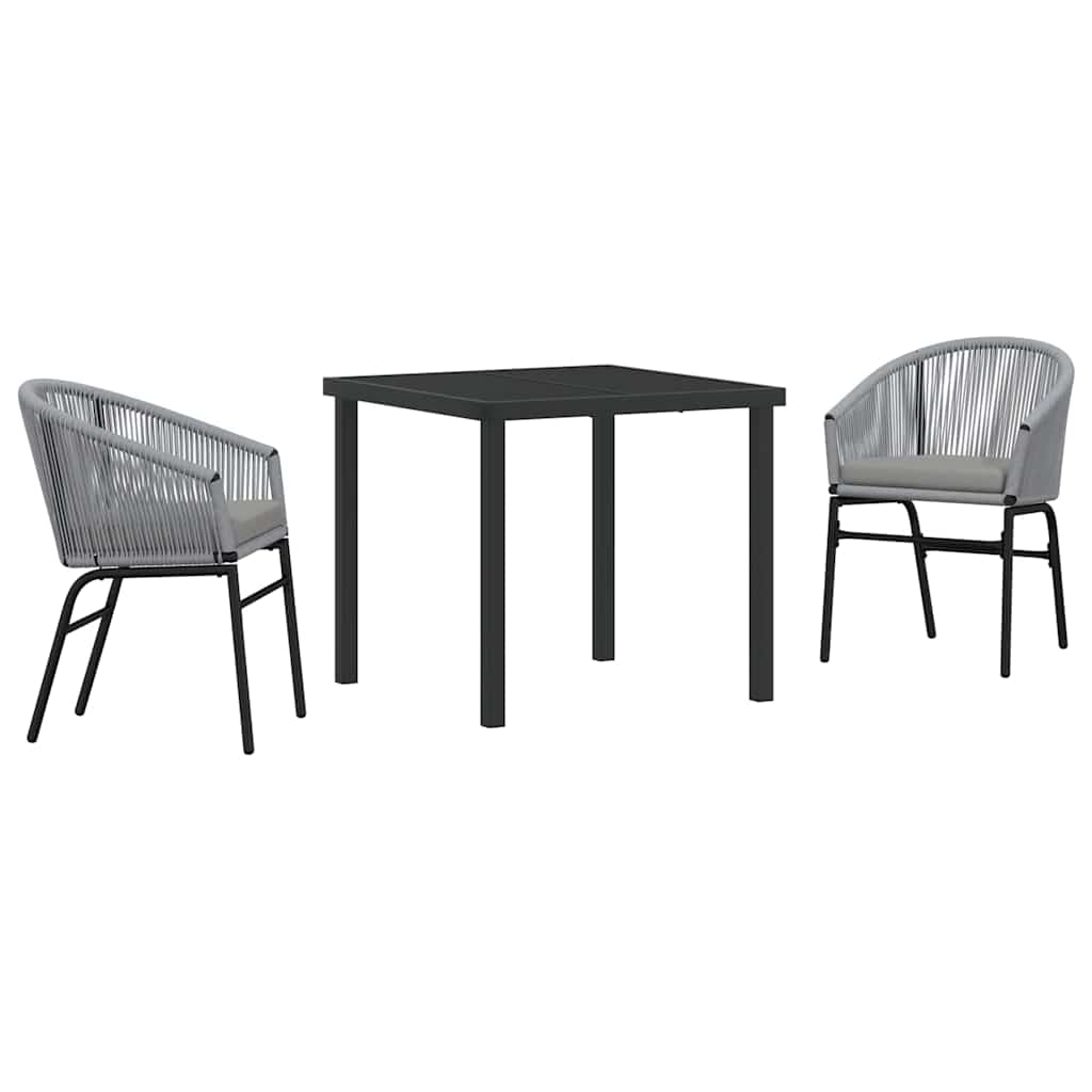 Ensemble de salle à manger pour jardin 3 pcs Anthracite - XIOS