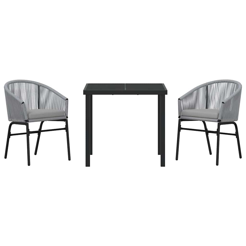 Ensemble de salle à manger pour jardin 3 pcs Anthracite - XIOS