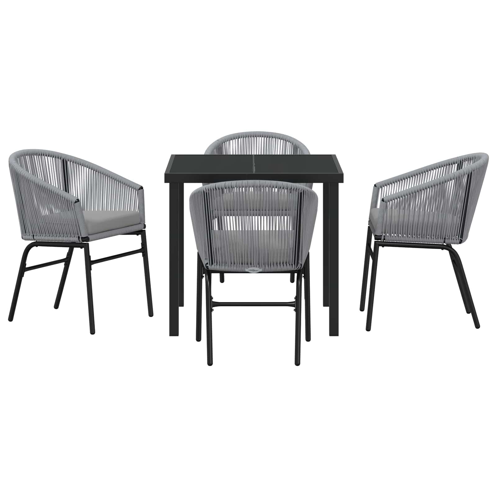 Ensemble de salle à manger pour jardin 5 pcs Anthracite - XIOS