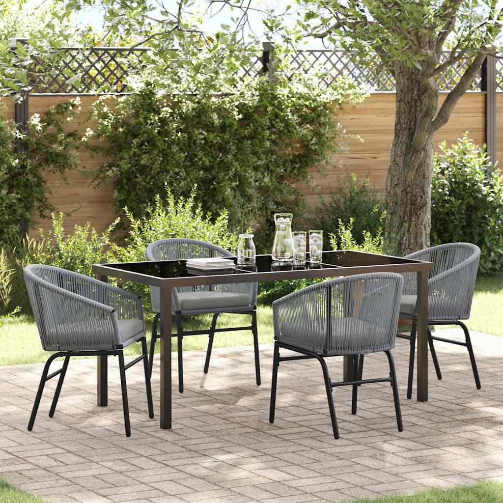 Ensemble de salle à manger pour jardin 5 pcs Anthracite - XIOS
