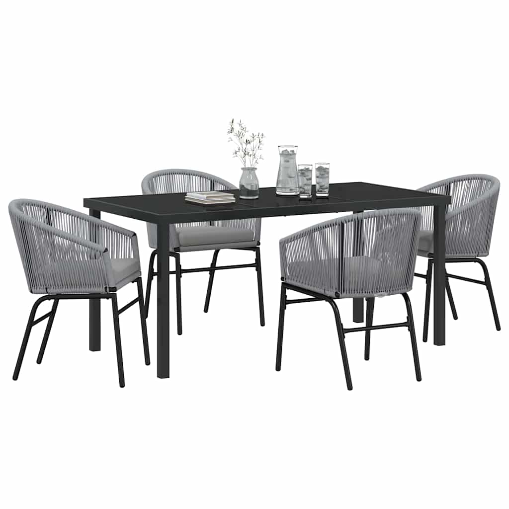 Ensemble de salle à manger pour jardin 5 pcs Anthracite - XIOS