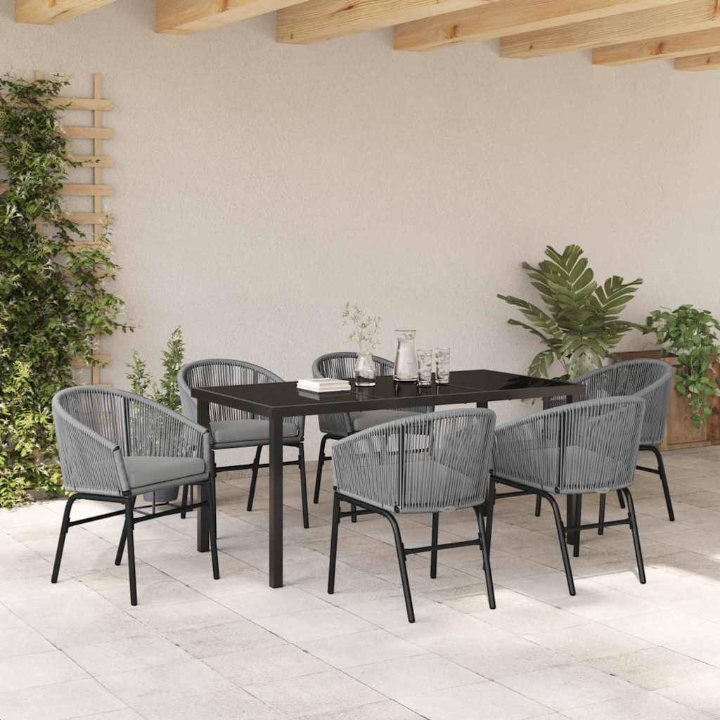 Ensemble de salle à manger pour jardin 7 pcs Anthracite - XIOS