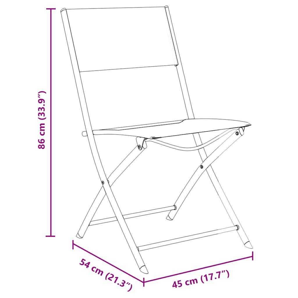 Ensemble de salle à manger pour jardin 3 pcs Noir - XIOS