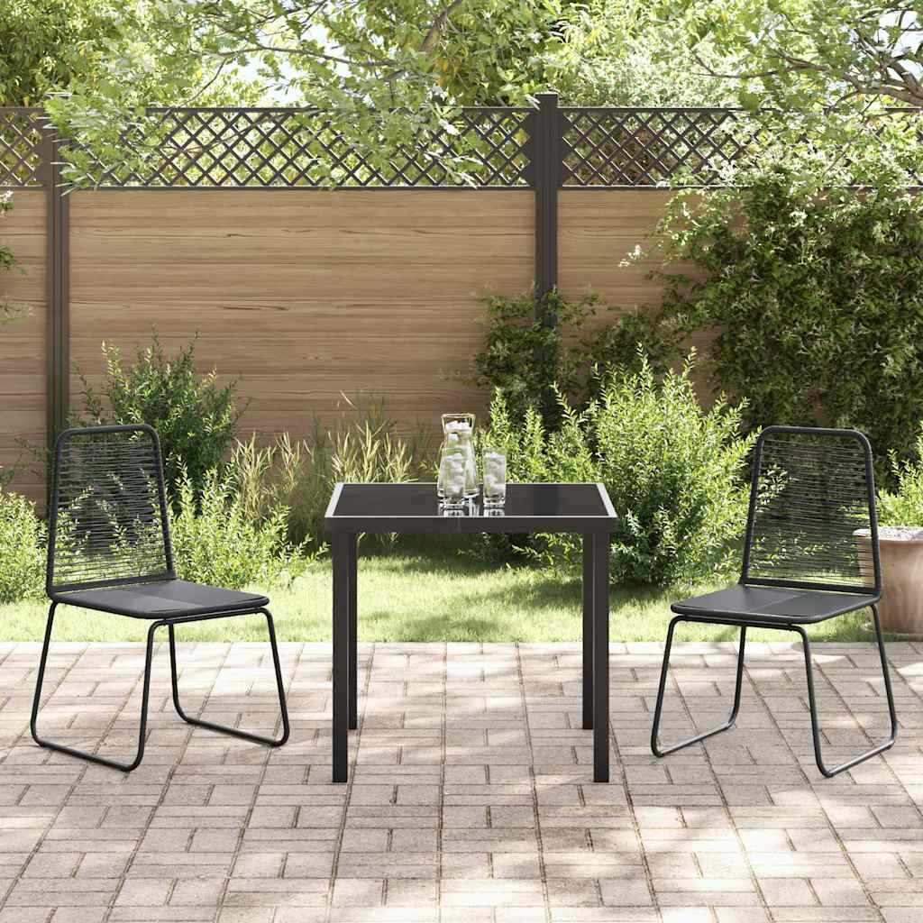 Ensemble de salle à manger pour jardin 3 pcs Noir - XIOS