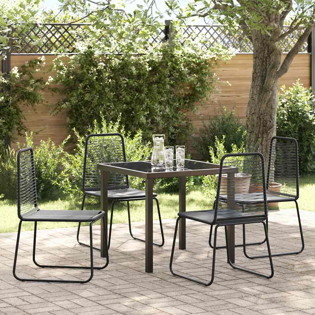 Ensemble de salle à manger pour jardin 5 pcs Noir - XIOS