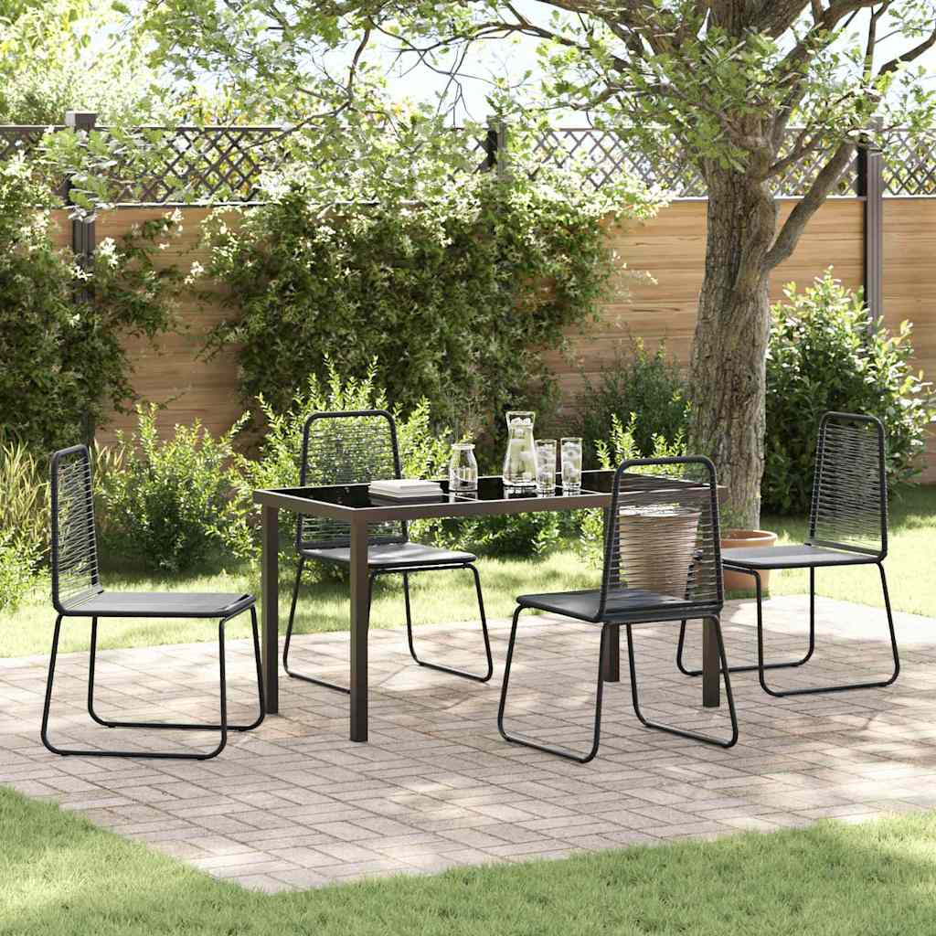 Ensemble de salle à manger pour jardin 5 pcs Noir - XIOS