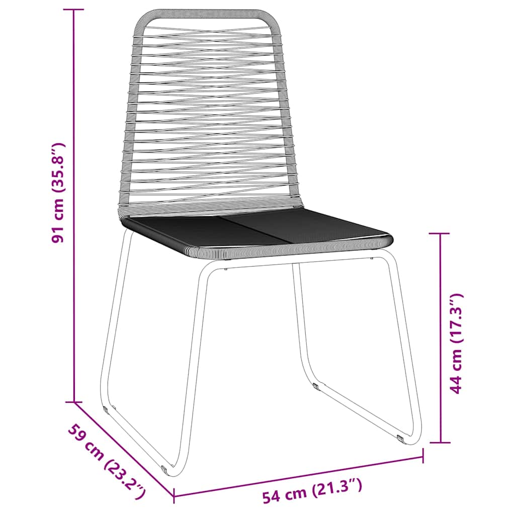 Ensemble de salle à manger pour jardin 7 pcs Noir - XIOS