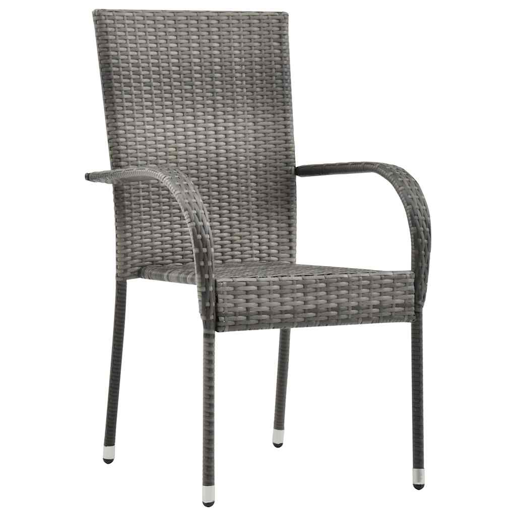Ensemble de salle à manger pour jardin 3 pcs Gris - XIOS