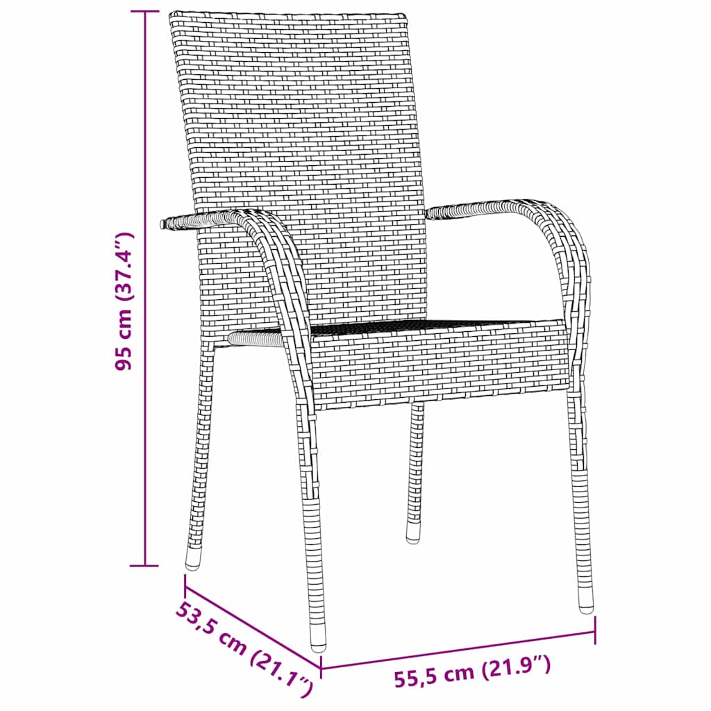Ensemble de salle à manger pour jardin 3 pcs Gris - XIOS