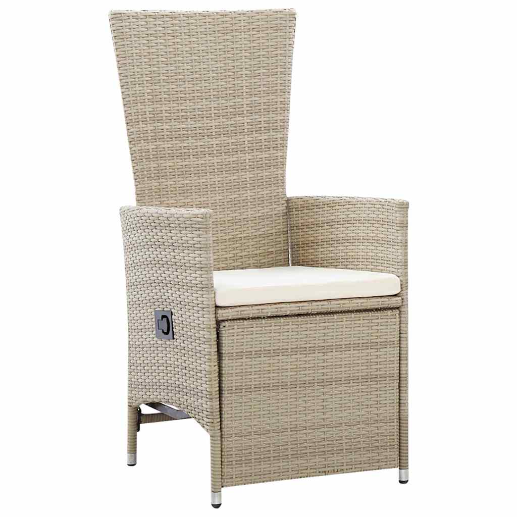 Ensemble de salle à manger pour jardin 5 pcs Beige polyrotin - XIOS