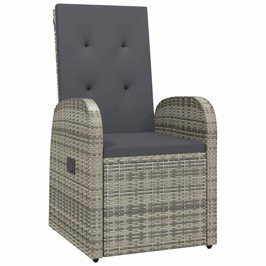 Ensemble de salle à manger pour jardin 5 pcs Gris polyrotin - XIOS
