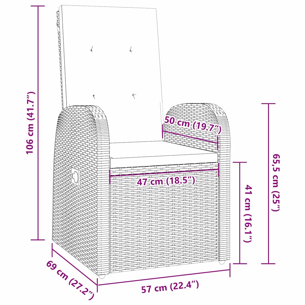 Ensemble de salle à manger pour jardin 5 pcs Gris polyrotin - XIOS