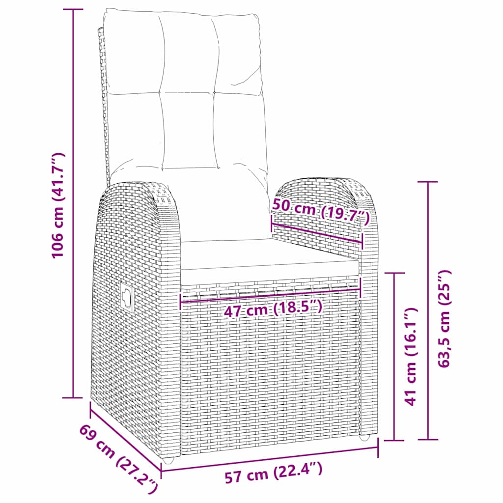 Ensemble de salle à manger pour jardin 5 pcs Noir polyrotin - XIOS