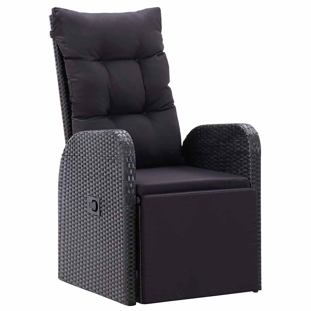 Ensemble de salle à manger pour jardin 5 pcs Noir polyrotin - XIOS