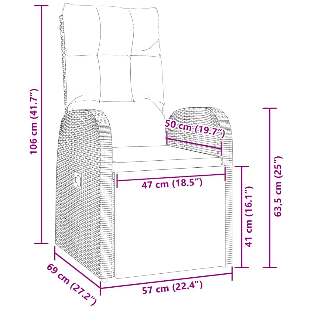Ensemble de salle à manger pour jardin 5 pcs Noir polyrotin - XIOS