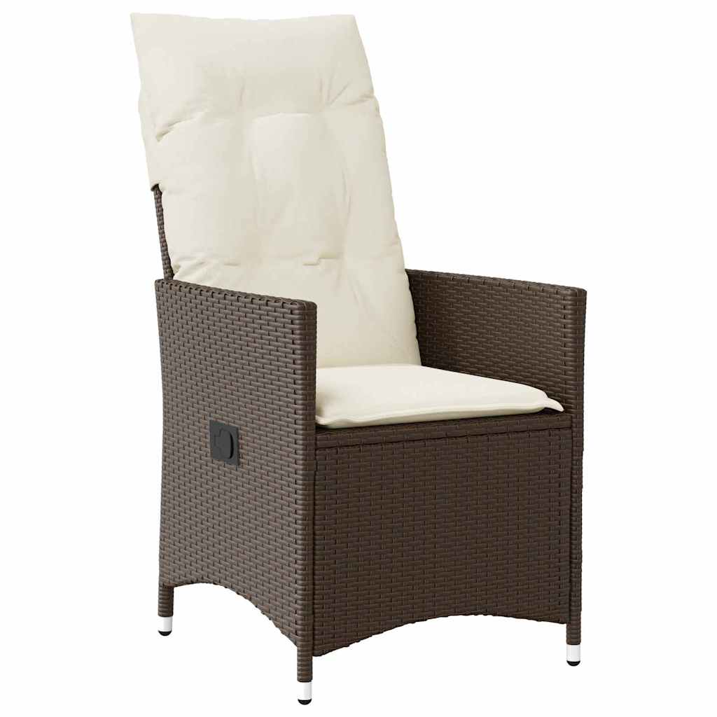Ensemble de salle à manger pour jardin 3 pcs Marron polyrotin - XIOS
