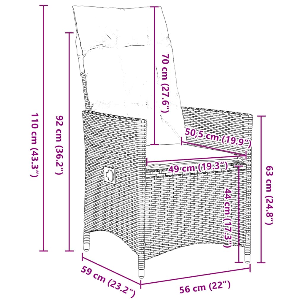 Ensemble de salle à manger pour jardin 5 pcs Beige polyrotin - XIOS