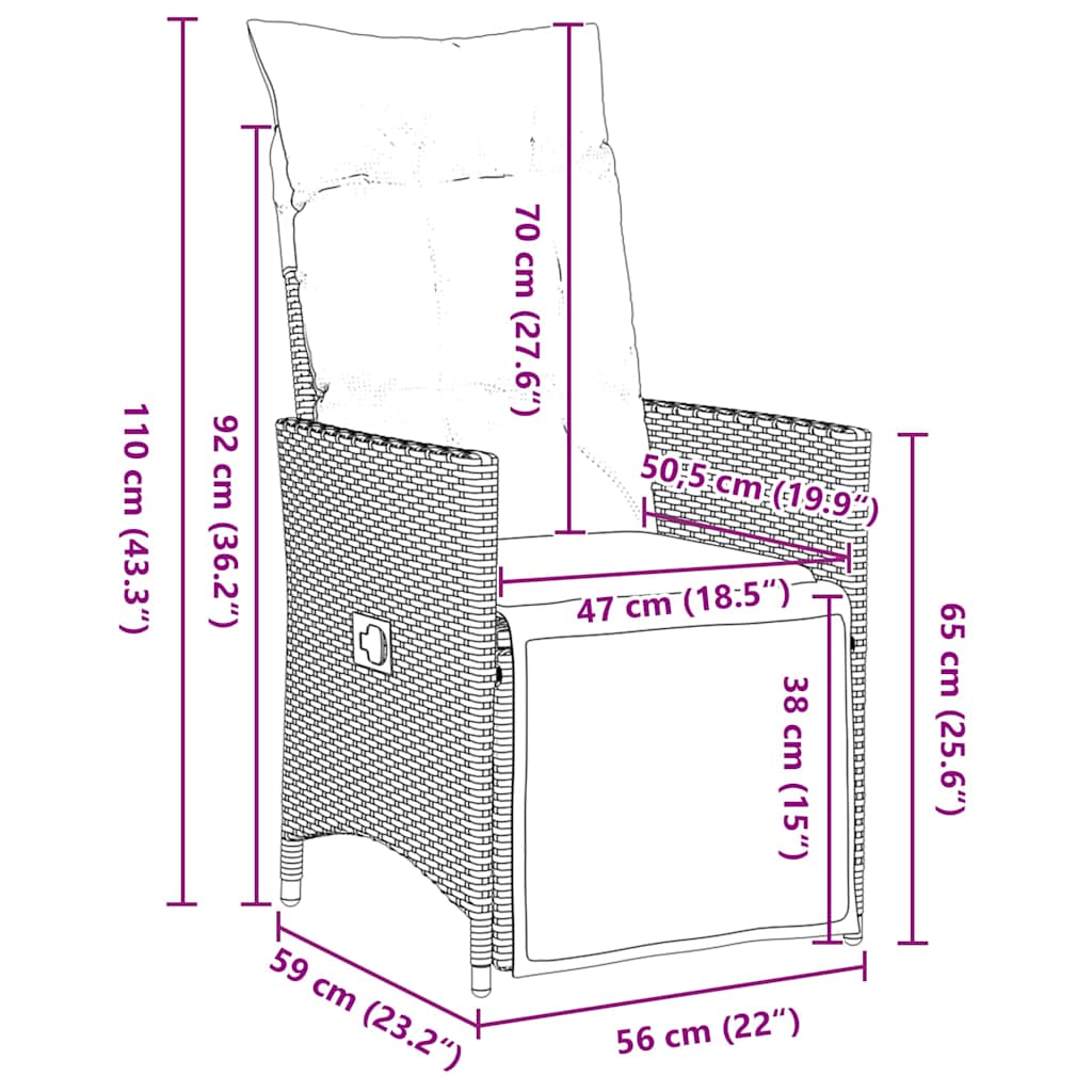 Ensemble de salle à manger pour jardin 5 pcs Noir polyrotin - XIOS