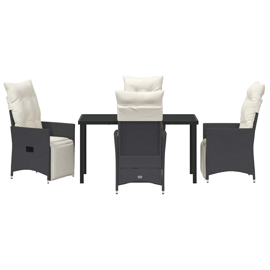 Ensemble de salle à manger pour jardin 5 pcs Noir polyrotin - XIOS