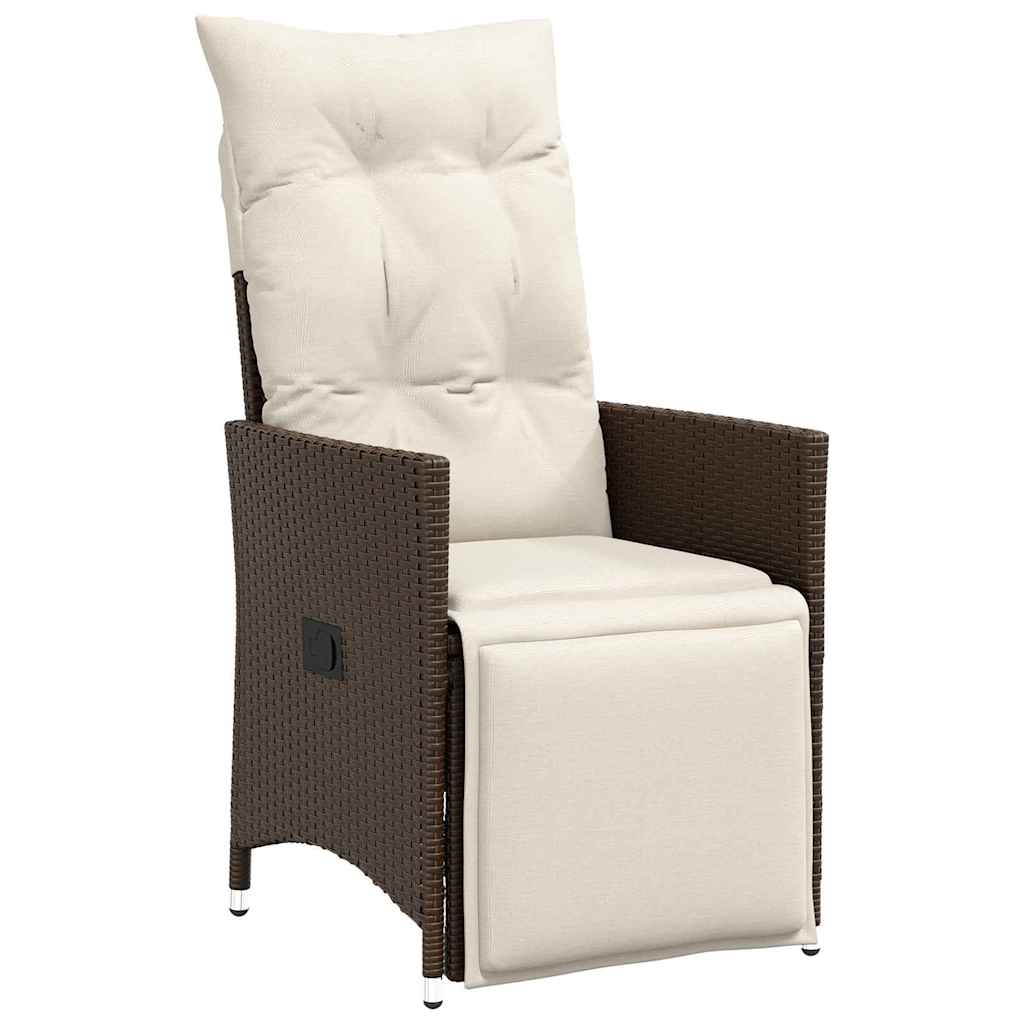 Ensemble de salle à manger pour jardin 7 pcs Marron polyrotin - XIOS