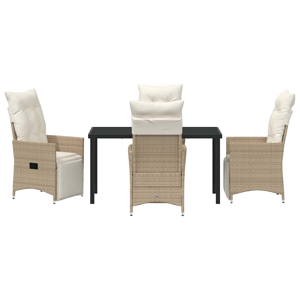 Ensemble de salle à manger pour jardin 5 pcs Beige polyrotin - XIOS