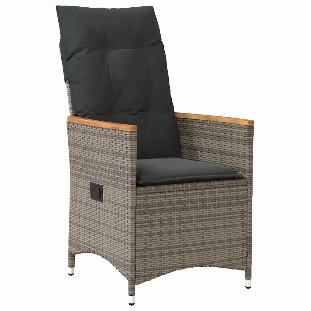 Ensemble de salle à manger pour jardin 5 pcs Gris polyrotin - XIOS