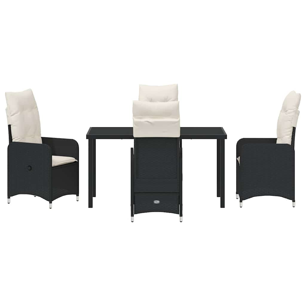 Ensemble de salle à manger pour jardin 5 pcs Noir polyrotin - XIOS