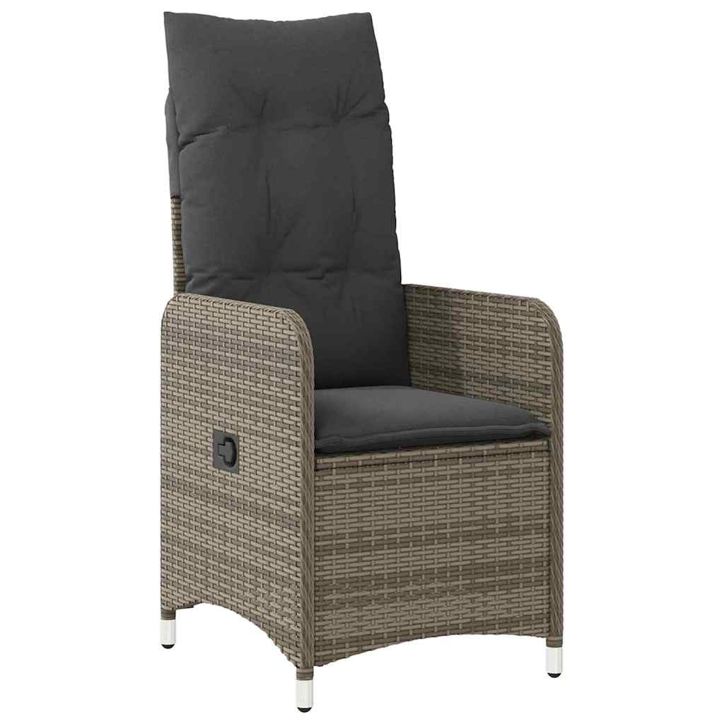 Ensemble de salle à manger pour jardin 5 pcs Gris polyrotin - XIOS