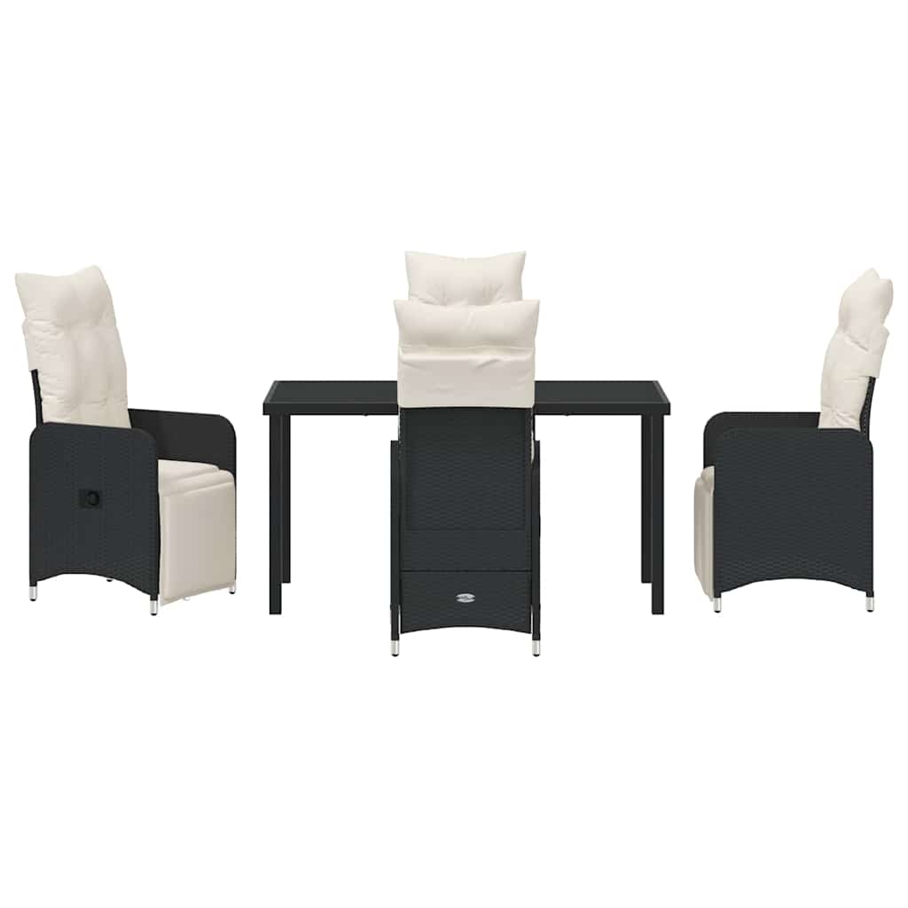 Ensemble de salle à manger pour jardin 5 pcs Noir polyrotin - XIOS