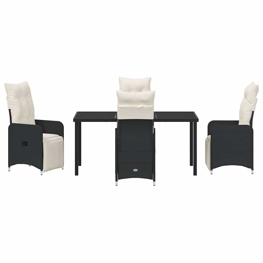 Ensemble de salle à manger pour jardin 5 pcs Noir polyrotin - XIOS