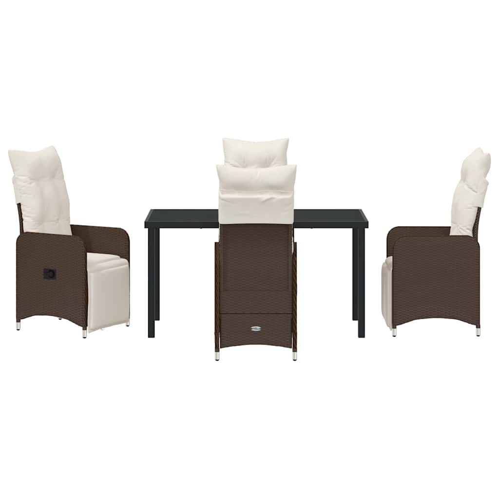 Ensemble de salle à manger pour jardin 5 pcs Marron polyrotin - XIOS