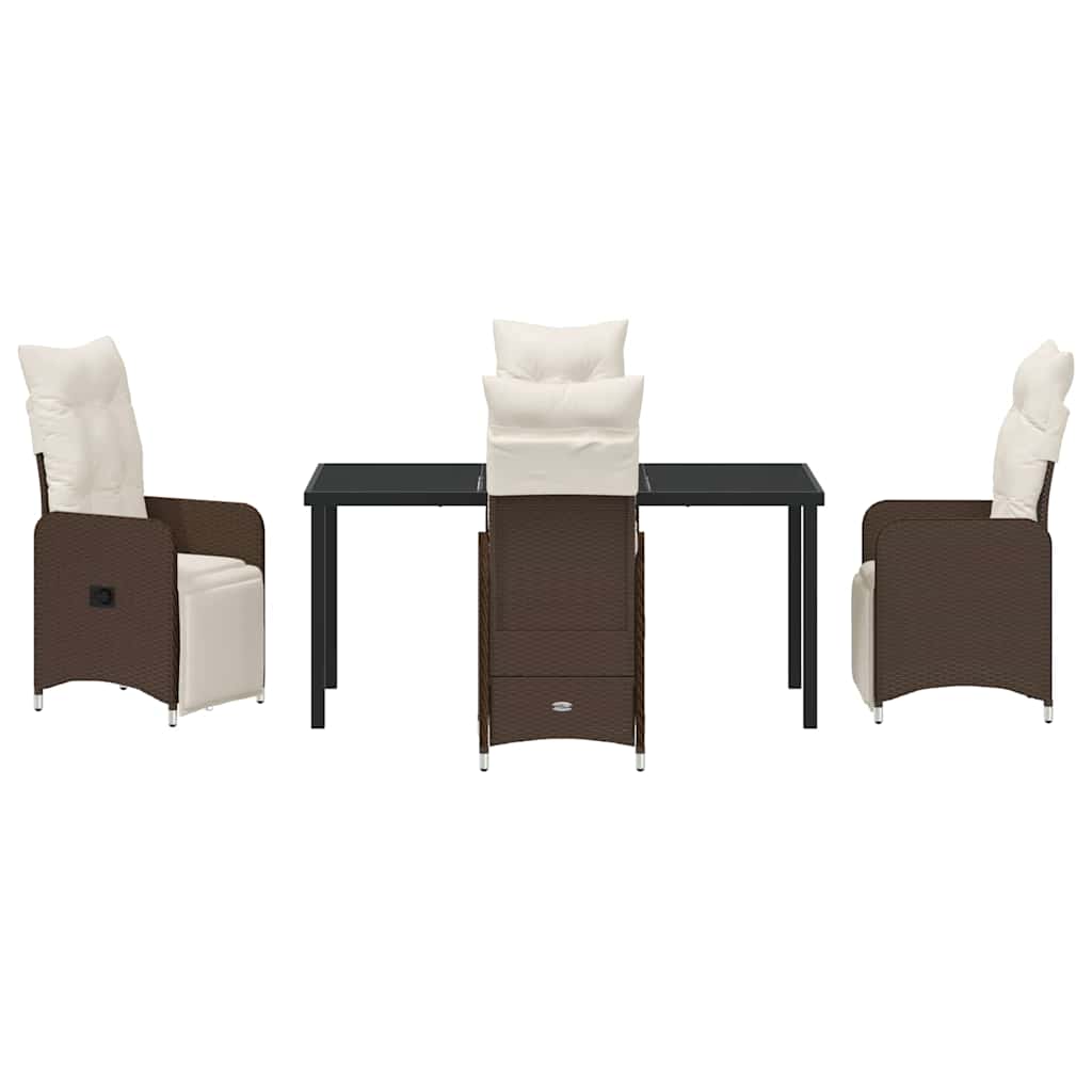 Ensemble de salle à manger pour jardin 5 pcs Marron polyrotin - XIOS