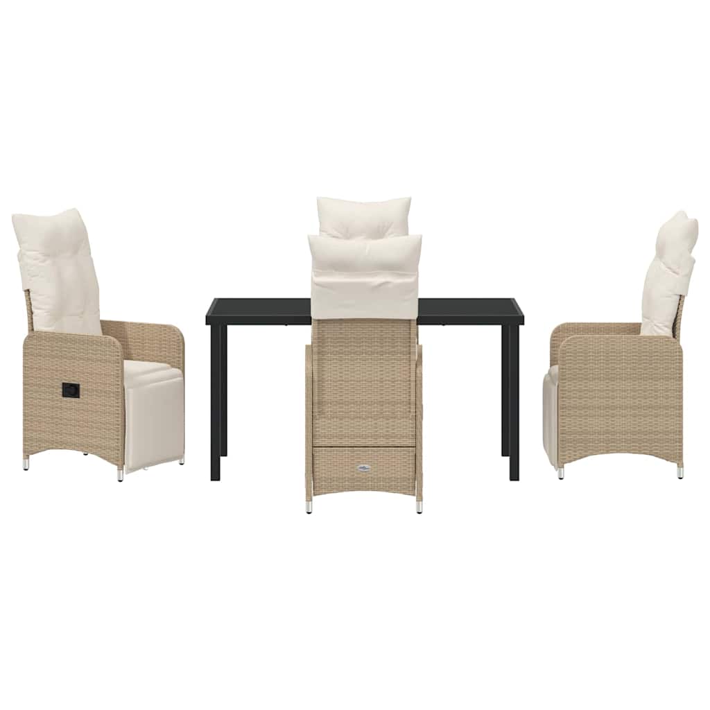 Ensemble de salle à manger pour jardin 5 pcs Beige polyrotin - XIOS