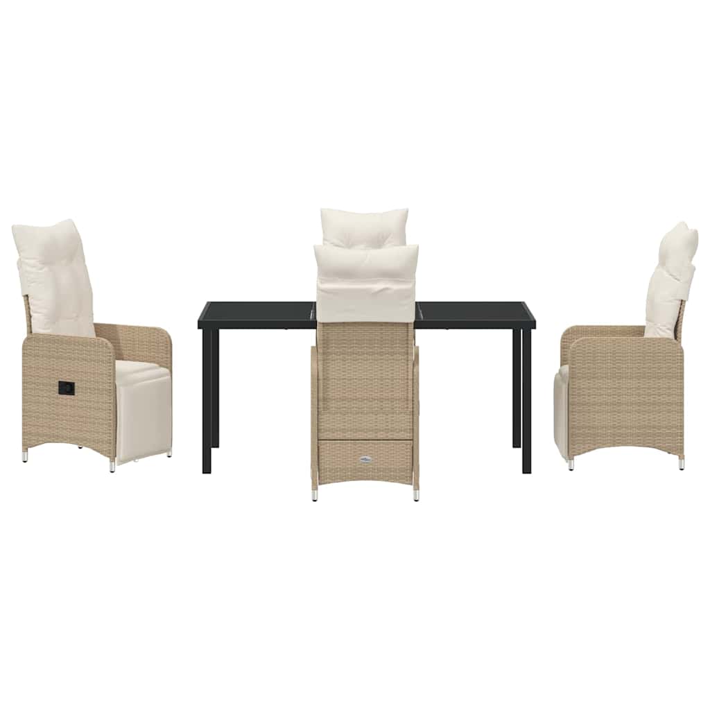Ensemble de salle à manger pour jardin 5 pcs Beige polyrotin - XIOS